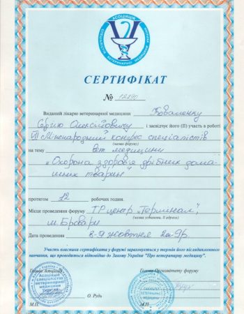 Сертифікат Коваленко С.О. №12290