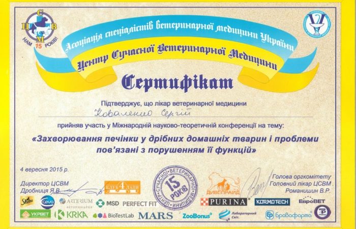 Сертифікат Коваленко С.О.